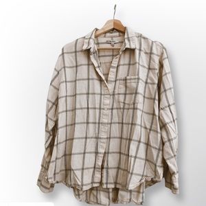 MADEWELL FLANNEL BUTTON UP - XL